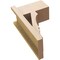 Ekena Millwork 7 1/2-in W x 12-in D x 20-in H Balboa Block Rough Cedar Woodgrain TimberThane Outlooker, Primed Tan OUTUR075X12X20BOA44RCPR - alternate 3